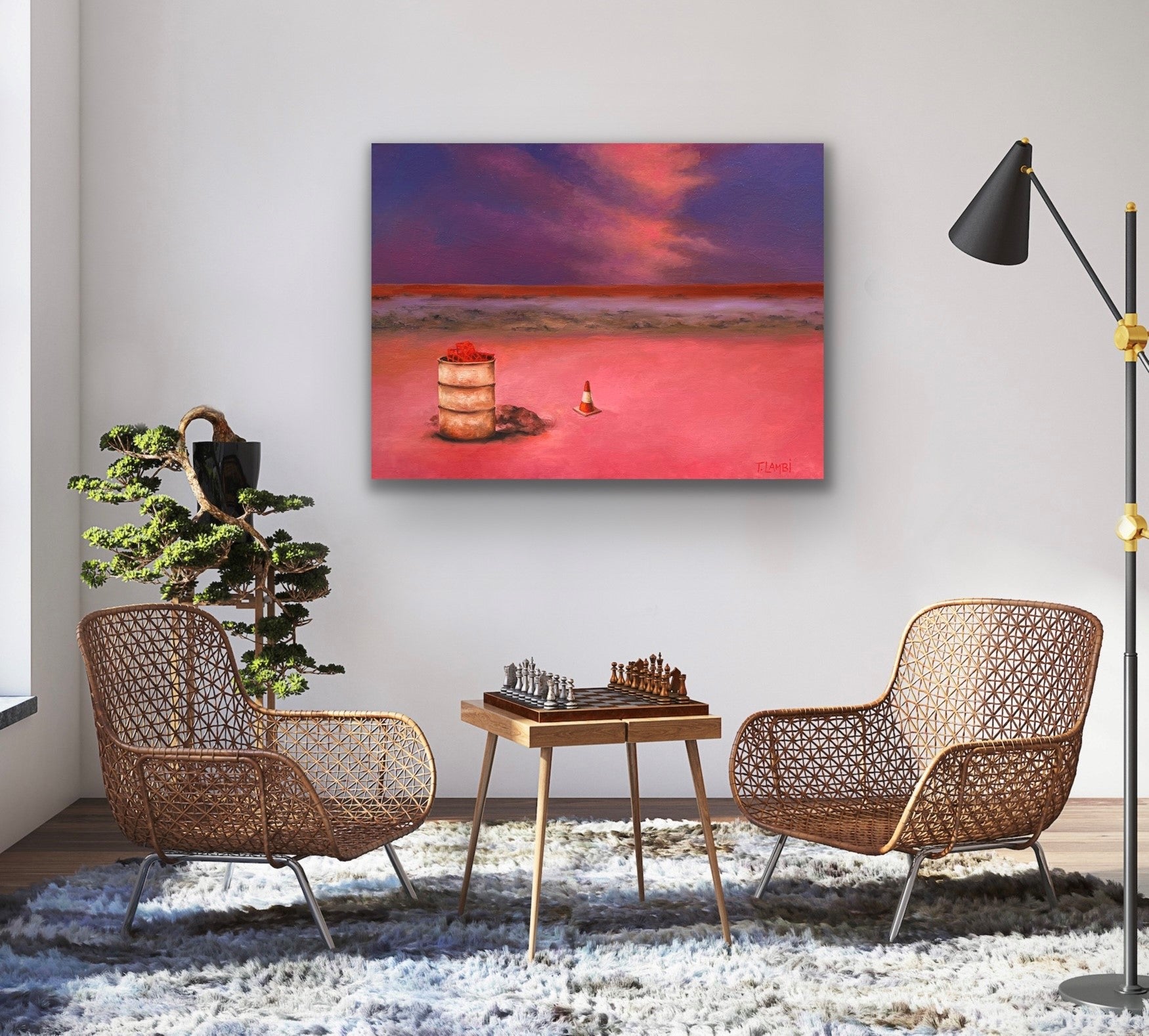 Australian contemporary art print – Bin Day by Trisha Lambi