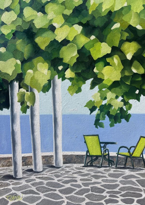 Through The Grapevine - Original Oil Painting by Trisha Lambi