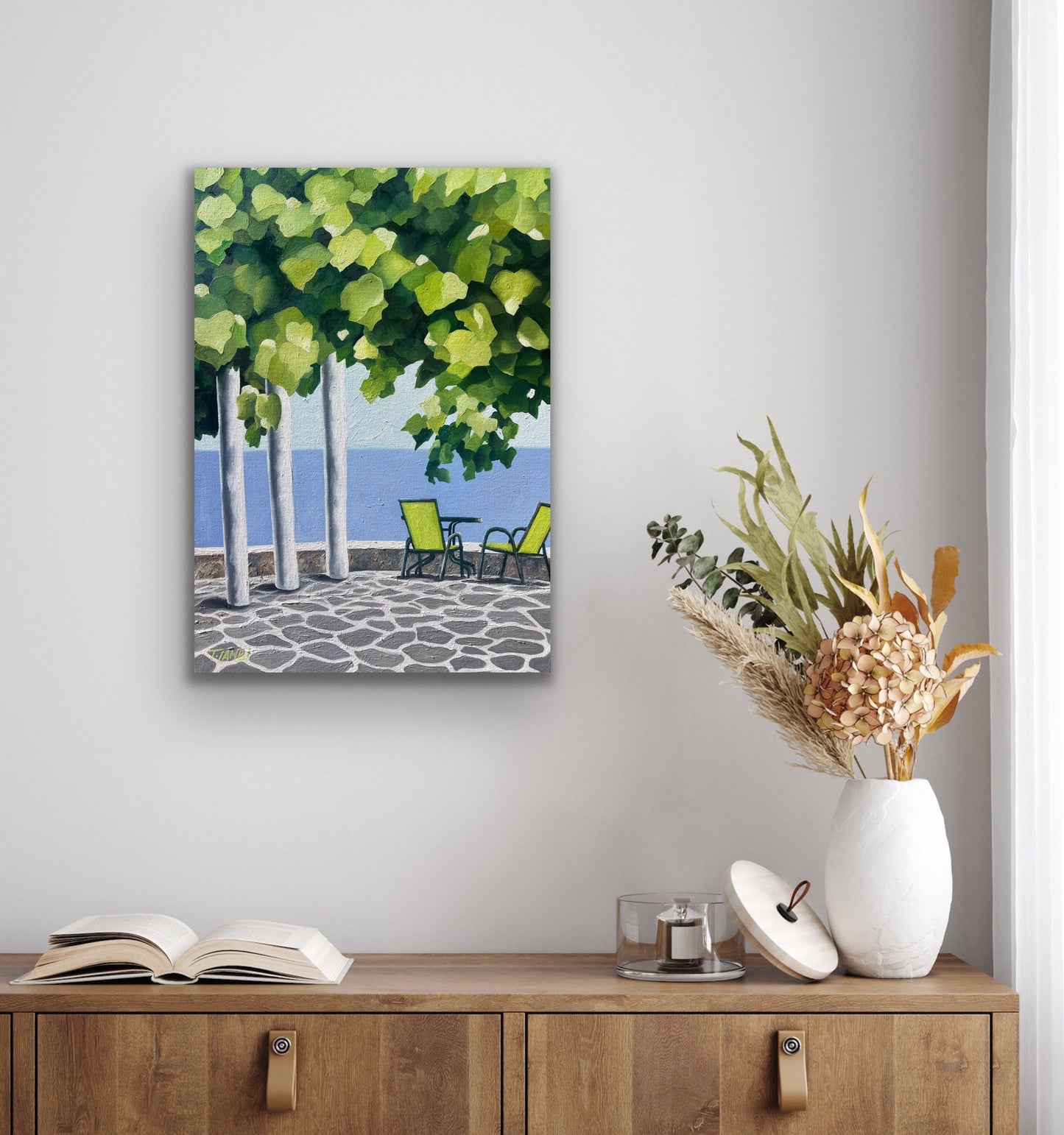 Through The Grapevine - Original Oil Painting by Trisha Lambi